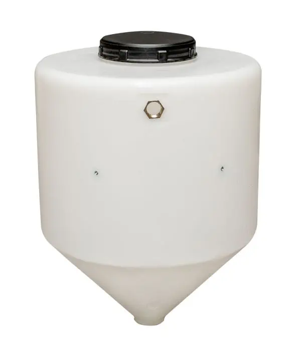 100 litre conical tank with spring vented lid