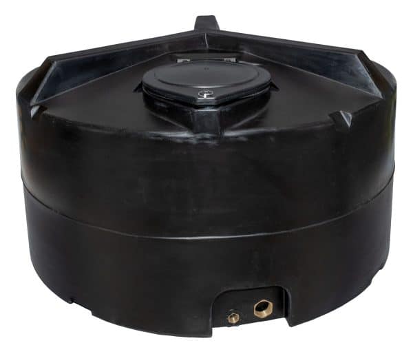 1500l Round Tank with 16" Flip Lid in Black